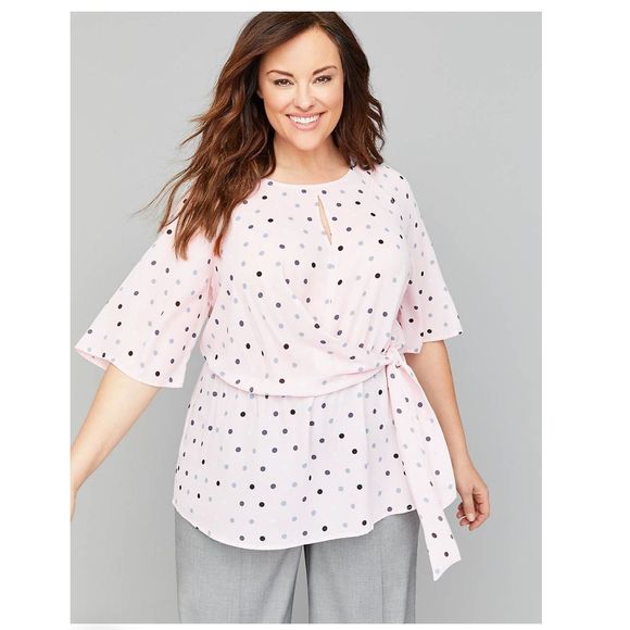 lane bryant polka dot shirt